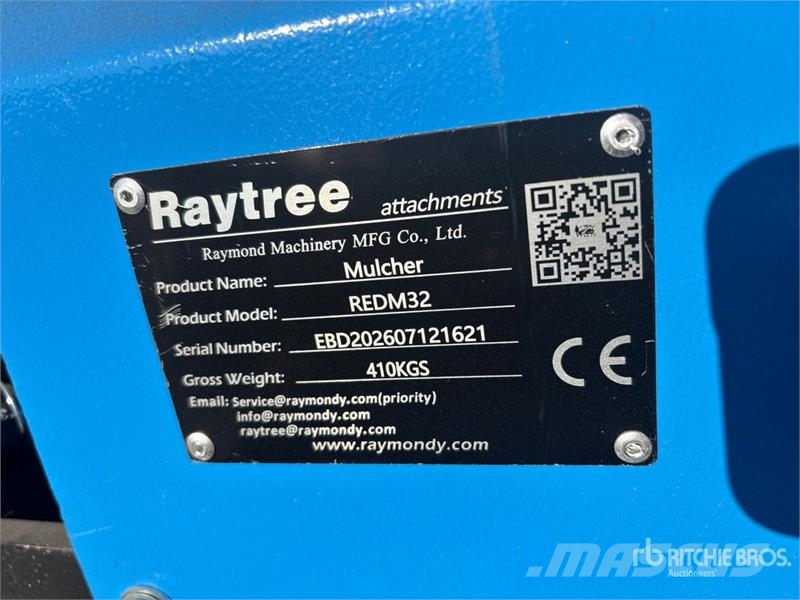  Raytree REDM32 32 in Excavator Drum Mulcher - Fits Other components