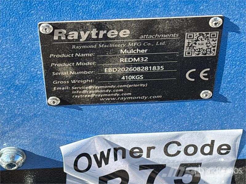  Raytree REDM32 32 in Excavator Drum Mulcher - Fits Citas sastāvdaļas