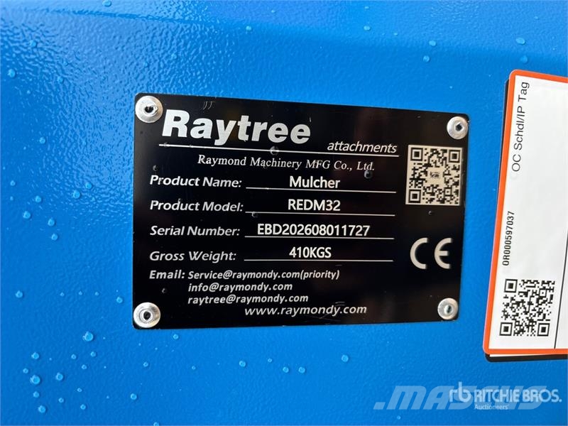 Raytree REDM32 32 in Excavator Drum Mulcher - Fits Otros componentes