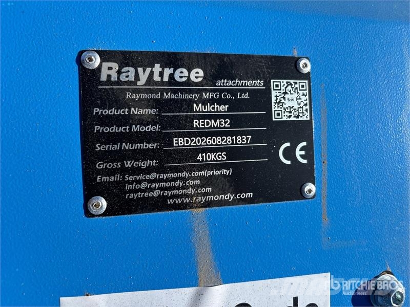 Raytree REDM32 32 in Excavator Drum Mulcher - Fits Citas sastāvdaļas