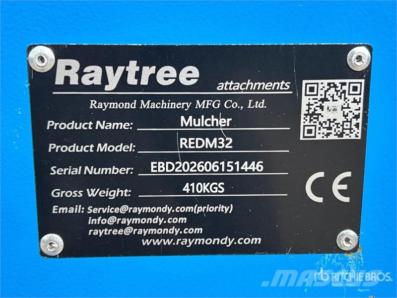 Raytree REDM32 32 in Excavator Drum Mulcher - Fits Drugi deli