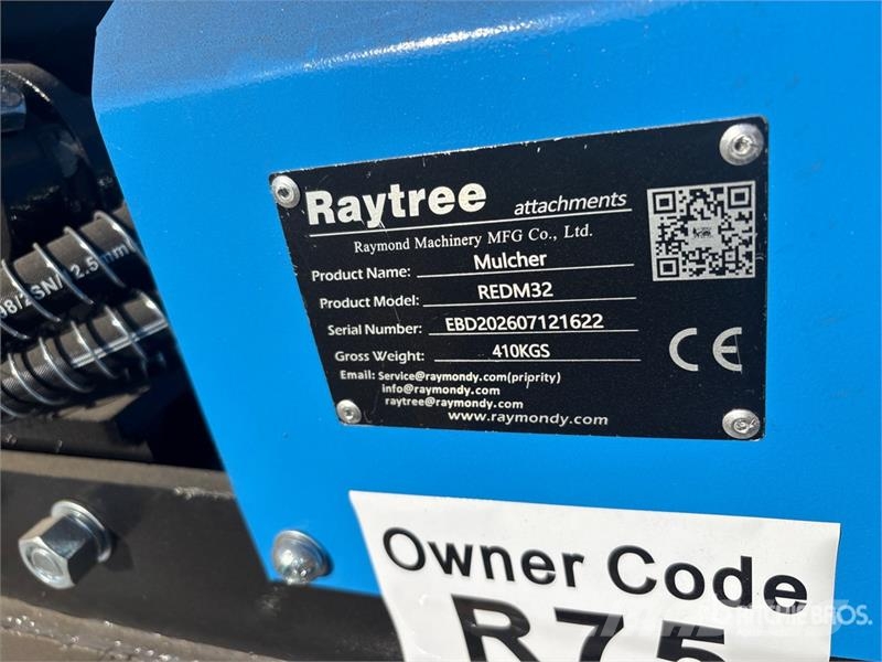  Raytree REDM32 32 in Excavator Drum Mulcher - Fits Other components