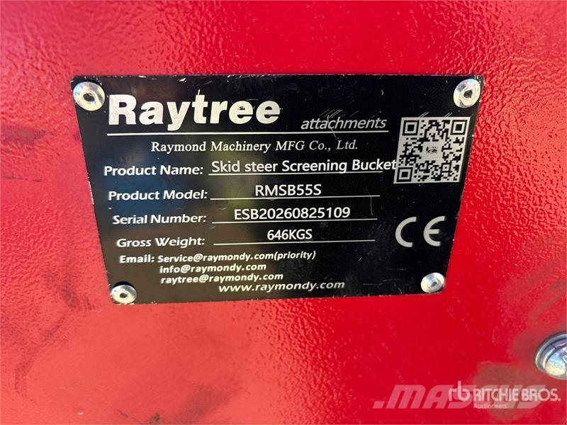 Raytree RESB55 55 in Excavator Screening Bucket - Siebschaufeln