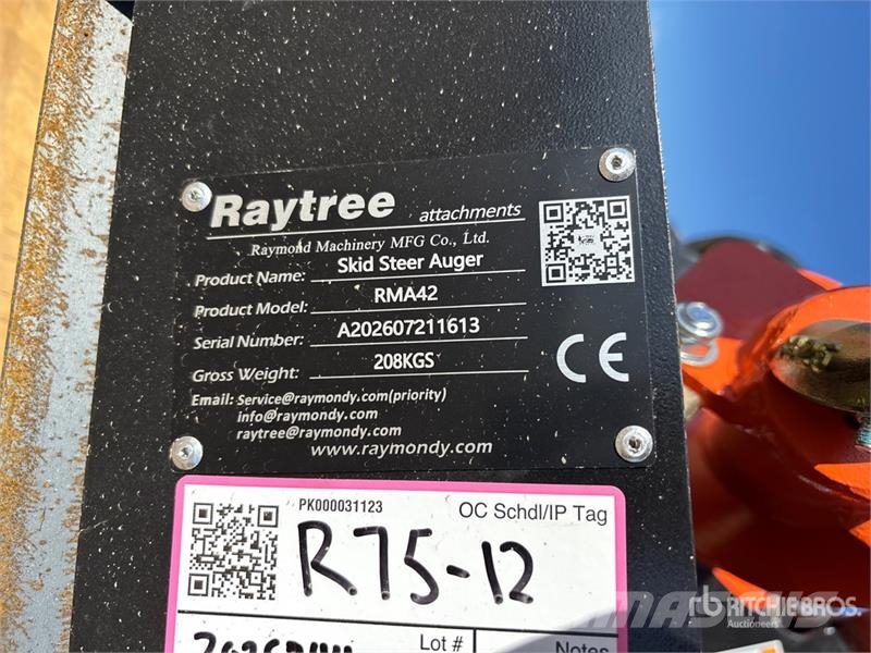 Raytree RMA42 Skid Steer Auger (Unused) Bor