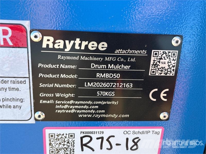 Raytree RMBD50 50 in Drum Skid Steer Mulcher (Unus Skogsfräsar
