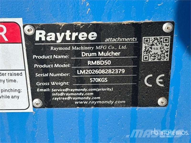 Raytree RMBD50 50 in Drum Skid Steer Mulcher (Unus 林業用マルチャー