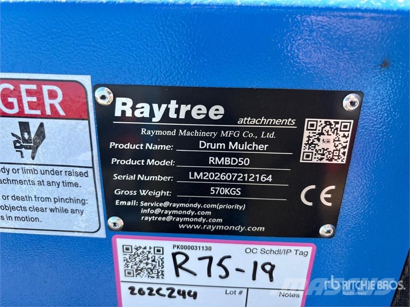 Raytree RMBD50 50 in Drum Skid Steer Mulcher (Unus Skogsfräsar