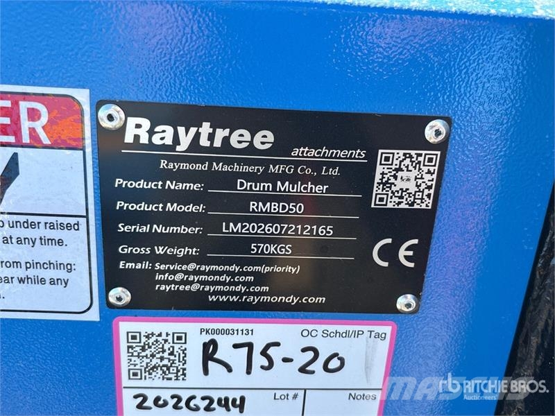 Raytree RMBD50 50 in Drum Skid Steer Mulcher (Unus Skogsfräsar