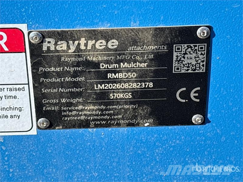  Raytree RMBD50 50 in Drum Skid Steer Mulcher (Unus Trituradoras forestales