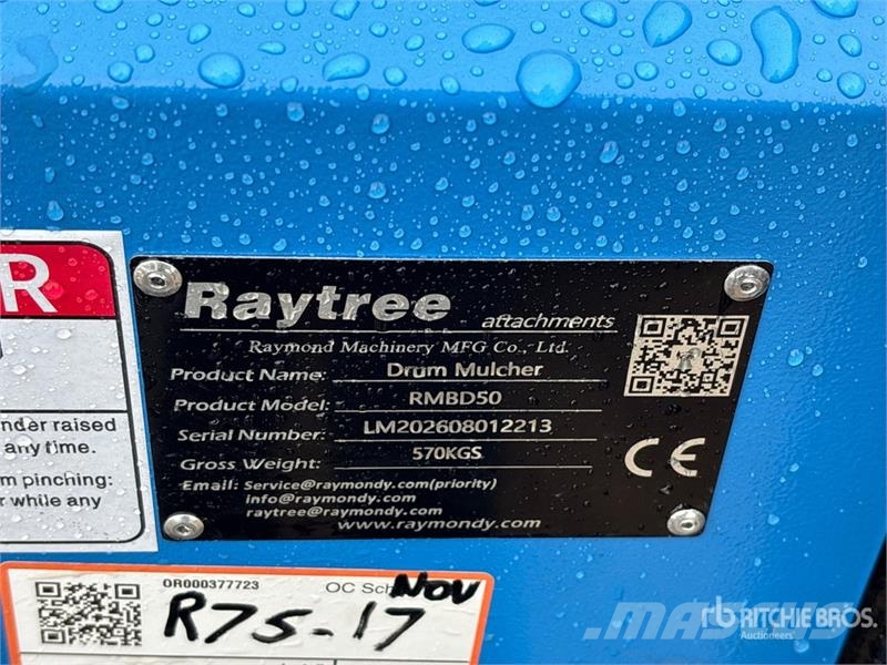 Raytree RMBD50 50 in Drum Skid Steer Mulcher (Unus Kosiarki bijakowe