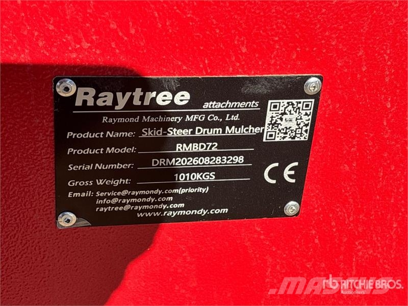  Raytree RMBD72 72 in Drum Skid Steer Mulcher (Unus Trituradoras forestales