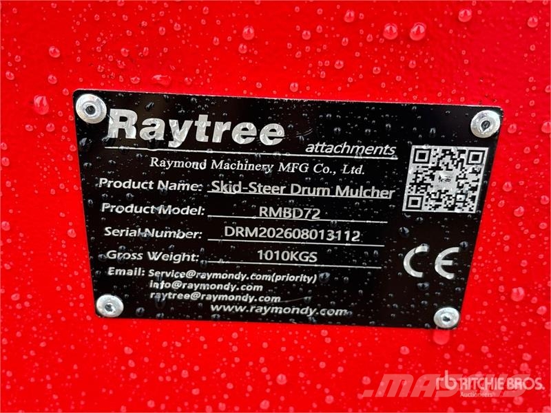 Raytree RMBD72 72 in Drum Skid Steer Mulcher (Unus Kosiarki bijakowe