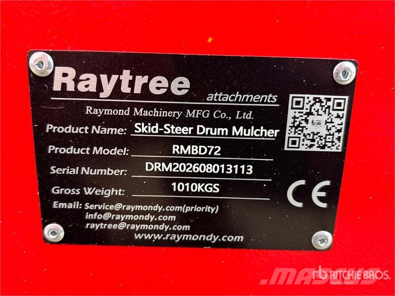 Raytree RMBD72 72 in Drum Skid Steer Mulcher (Unus Kosiarki bijakowe