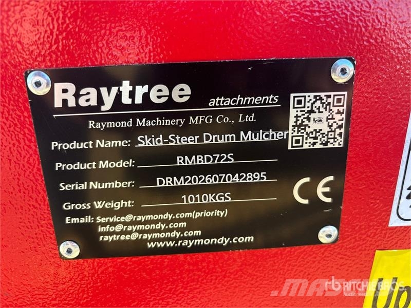 Raytree RMBD72S 72 in Drum Skid Steer Mulcher (Unu Metsamultšerid