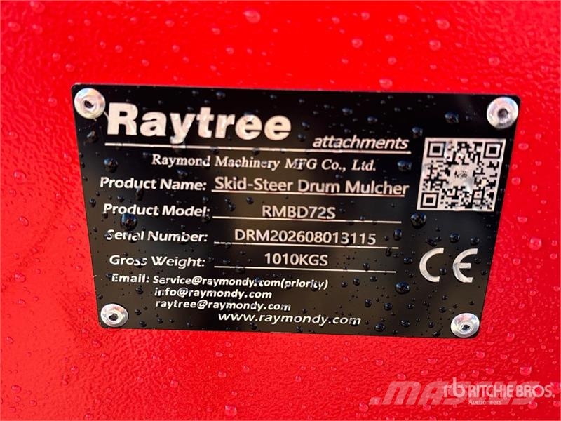 Raytree RMBD72S 72 in Drum Skid Steer Mulcher (Unu Kosiarki bijakowe
