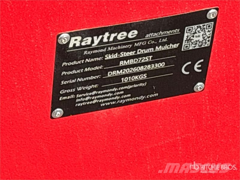  Raytree RMBD72ST 72 in Drum Skid Steer Mulcher (Un Trituradoras forestales