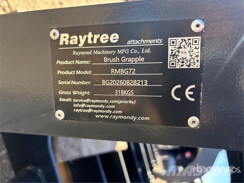  Raytree RMBG72 72 in Root Skid Steer Grapple (Unus Gripere