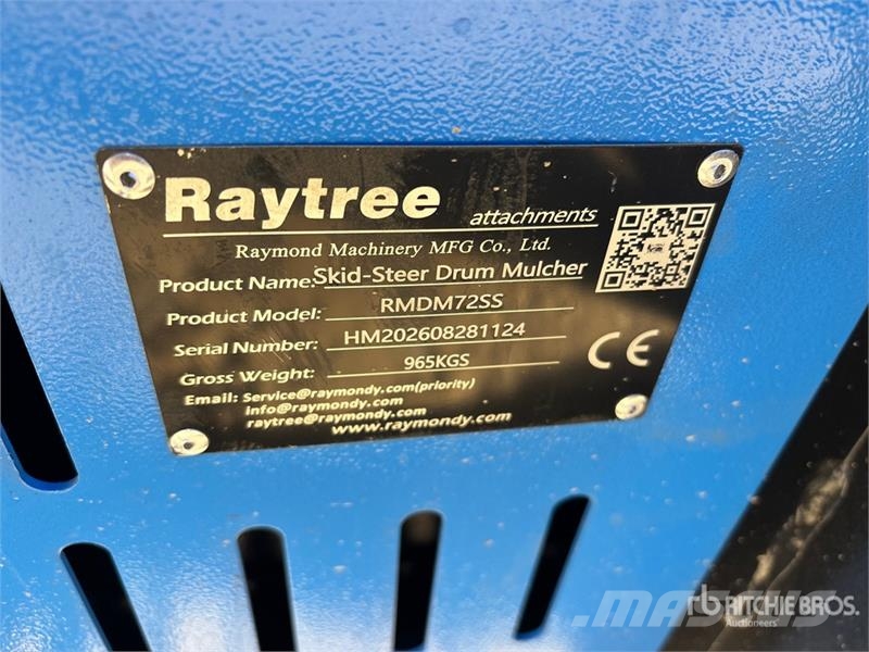  Raytree RMDM72SS 72 in Drum Skid Steer Mulcher (Un Trituradoras forestales