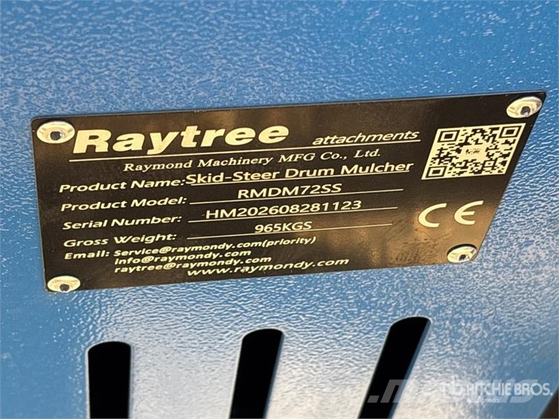  Raytree RMDM72SS 72 in Drum Skid Steer Mulcher (Un Trituradoras forestales