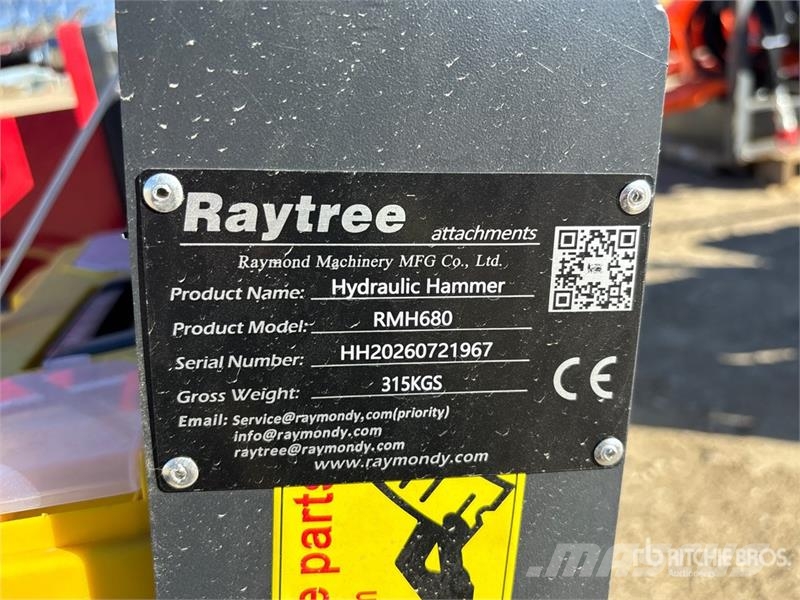 Raytree RMH680 Skid Steer Breaker (Unused) Iskuvasarat