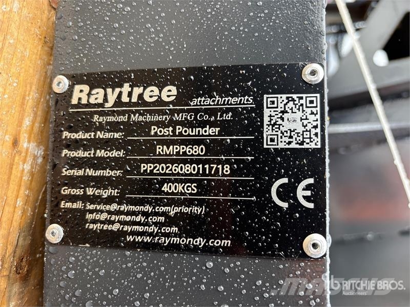 Raytree RMPP680 Skid Steer Post Driver (Unused) Fencing equipment