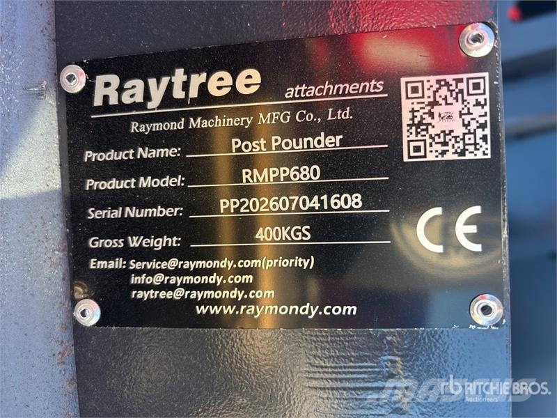  Raytree RMPP680 Skid Steer Post Driver (Unused) Technika pro oplocení a ohrady
