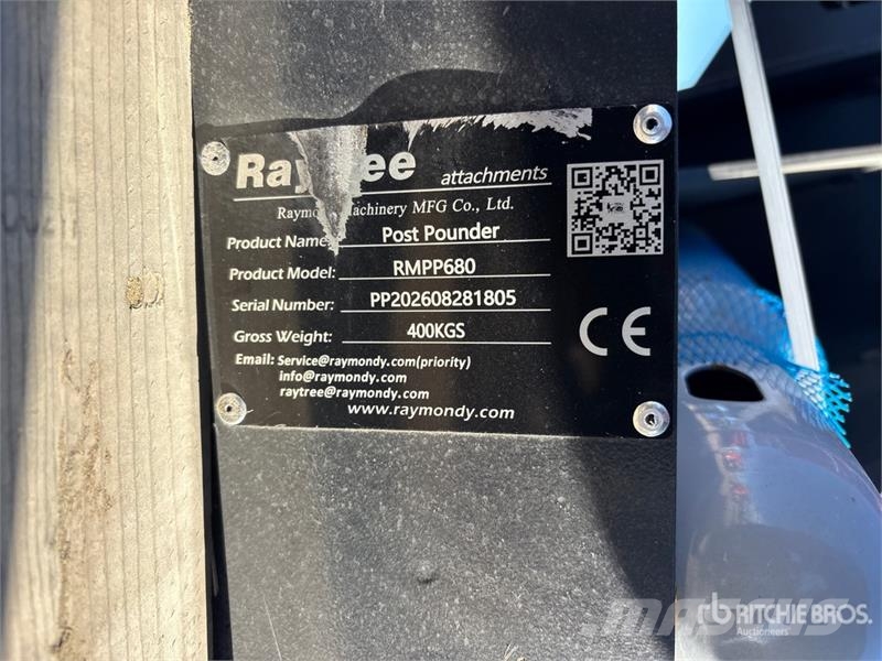  Raytree RMPP680 Skid Steer Post Driver (Unused) Fencing equipment