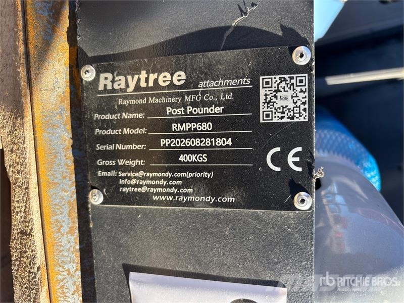Raytree RMPP680 Skid Steer Post Driver (Unused) Fencing equipment