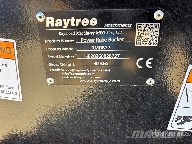  Raytree RMRB72 72 in Power Rake Skid Steer Bucket  バケット