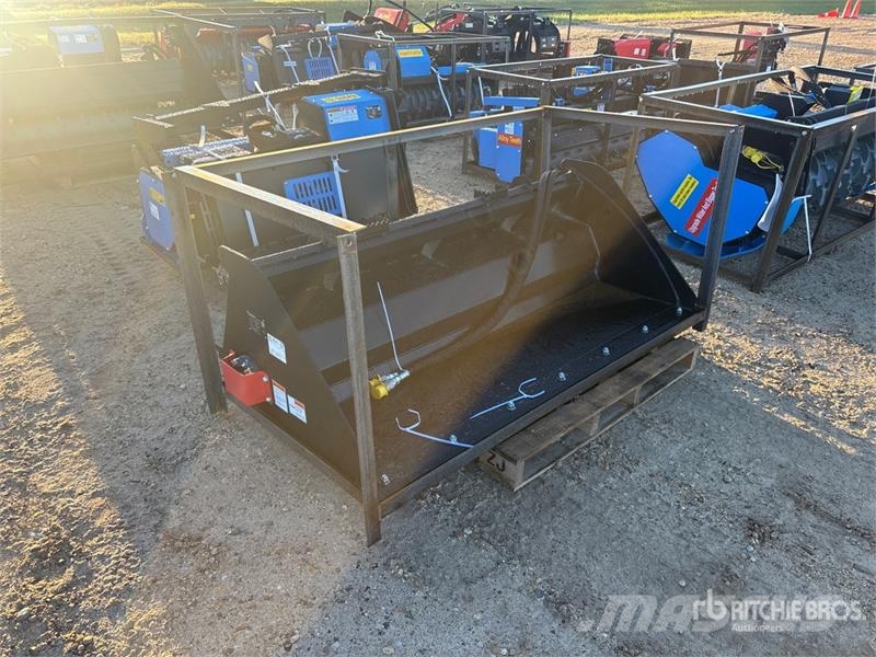 Raytree RMRB72 72 in Power Rake Skid Steer Bucket Kauhat
