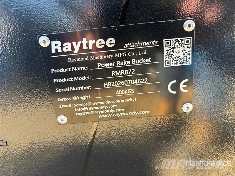 Raytree RMRB72 72 in Power Rake Skid Steer Bucket Buckets