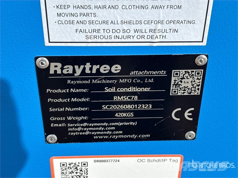 Raytree RMSC78 78 in Skid Steer Power Rake (Unused Okretači i sakupljači sijena