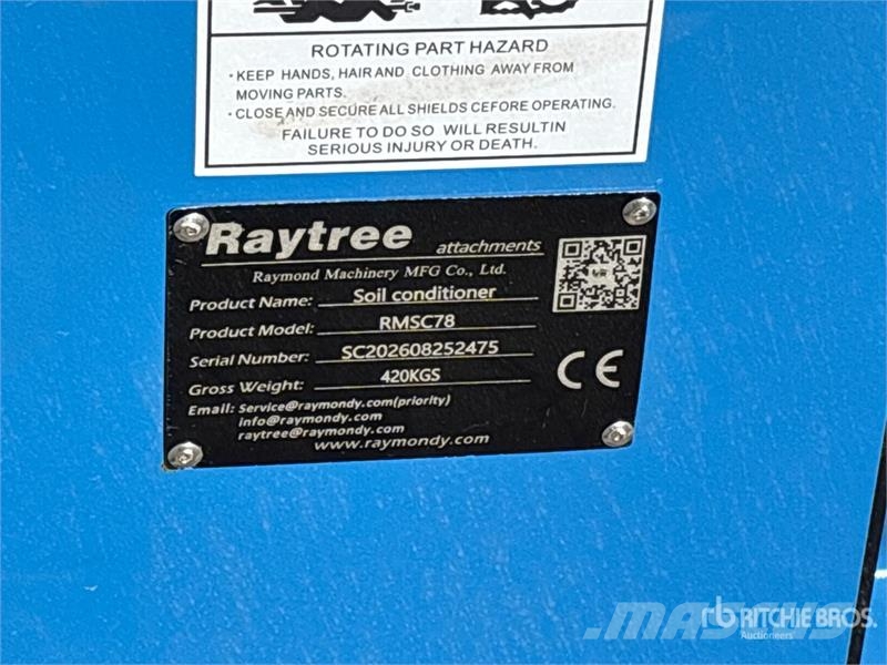  Raytree RMSC78 78 in Skid Steer Power Rake (Unused Rastrilladoras y rastrilladoras giratorias