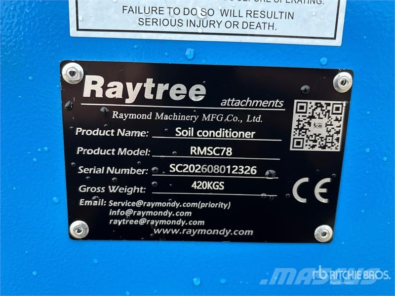 Raytree RMSC78 78 in Skid Steer Power Rake (Unused Okretači i sakupljači sijena