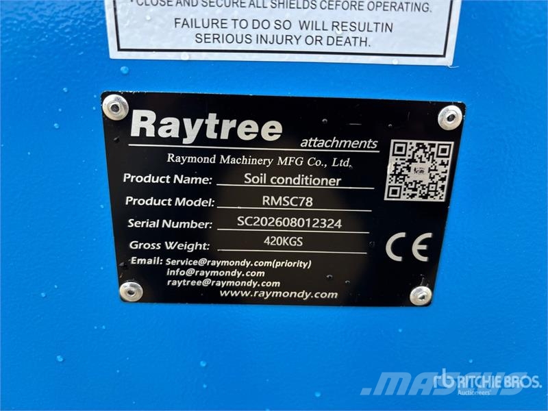  Raytree RMSC78 78 in Skid Steer Power Rake (Unused Okretači i sakupljači sijena