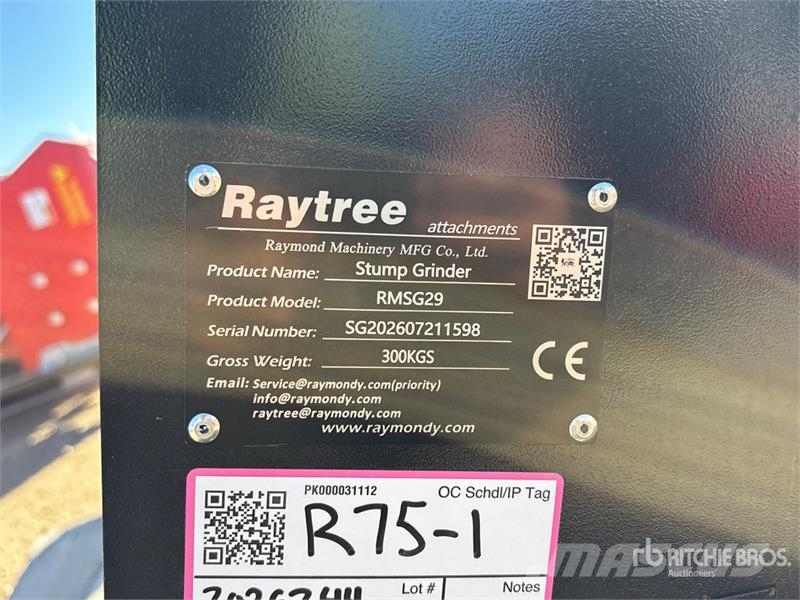 Raytree RMSG29 29 in Skid Steer Stump Grinder (Unu 파워 하로우 및 로토틸러(회전 경운기)