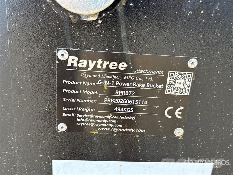 Raytree RPRB72 72 in 6 IN 1 Power Rake Bucket (Unu Ďalšie komponenty