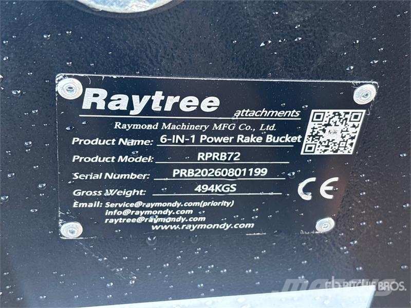 Raytree RPRB72 72 in 6 In 1 Power Rake Bucket (Unu Drugi deli