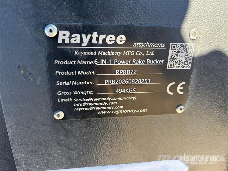  Raytree RPRB72 72 in Power Rake Skid Steer Bucket  バケット