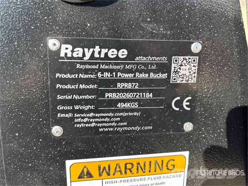 Raytree RPRB72 72 in Skid Steer Bucket (Unused) バケット