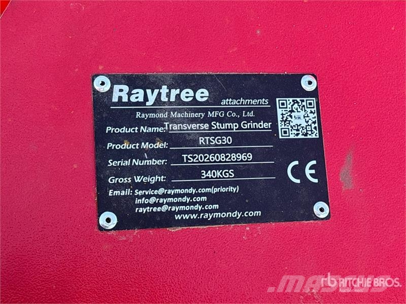 Raytree RTSG30 31 in Transverse Skid Steer Stump G Üniversal ekim makinasi