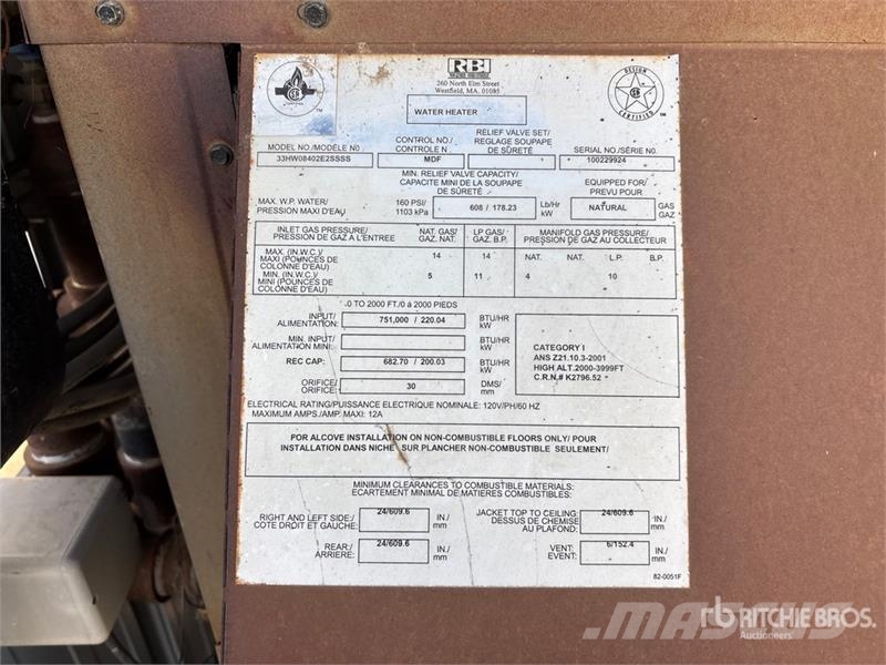 RBI 33HW08402E2SSSS Boiler Rezervni delovi i oprema za bušenje