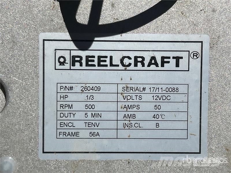 ReelCraft Electric Pickup Reel & Air Hose Kiti naudoti statybos komponentai