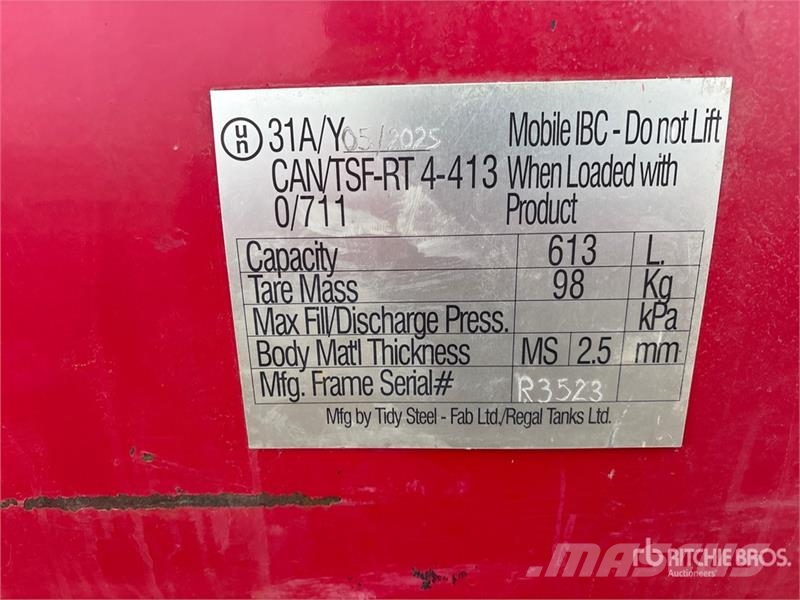 Regal Tanks 613 L Portable Steel Fuel Tank Kütusemahutid