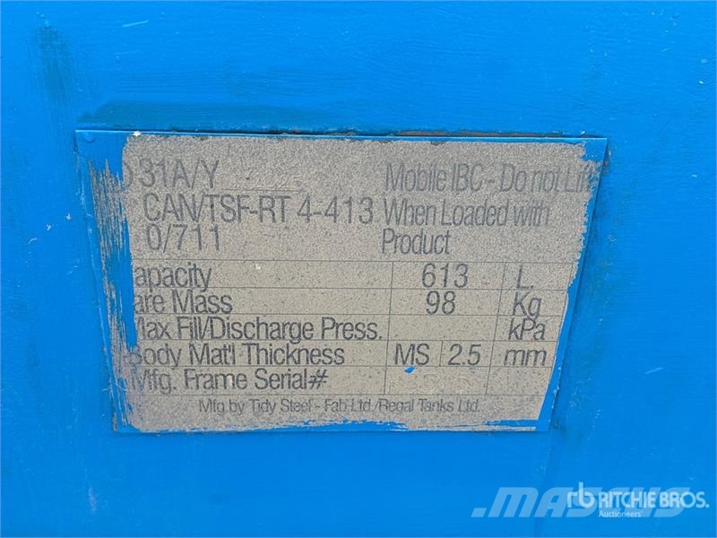 Regal Tanks 613 L Steel Fuel Tank Kraftstoff- und Zusatzstoffbehälter