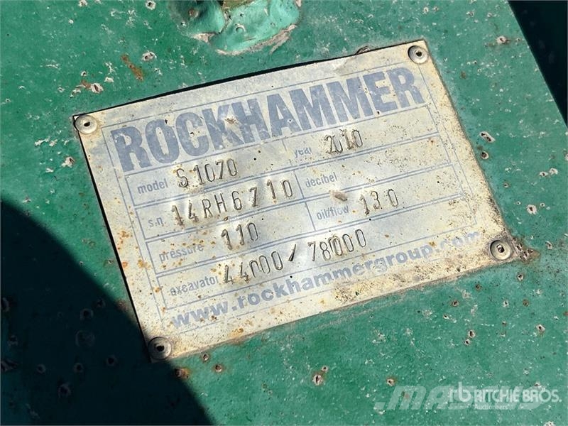 Rockhammer S1070 Q/C Excavator Breaker Andre komponenter