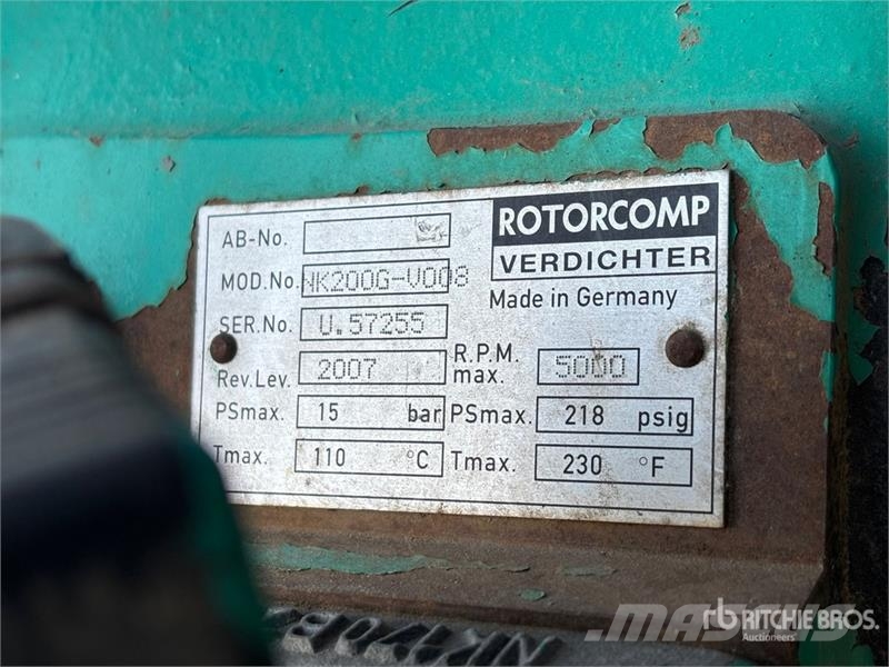 Rotorcomp 300 cfm Air Compressor Kompresszorok