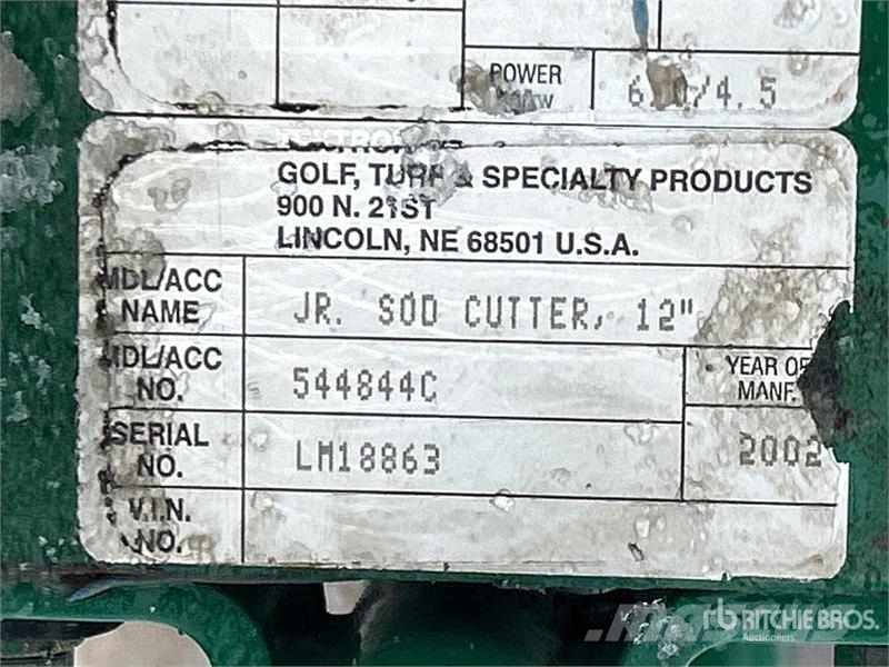 Ryan Jr 12in Sod Cutter ماكينات زراعية - غير ذلك