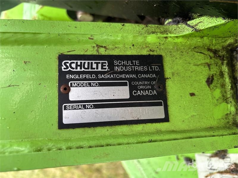 Schulte FX1800 جزازات وأغطية المراعي