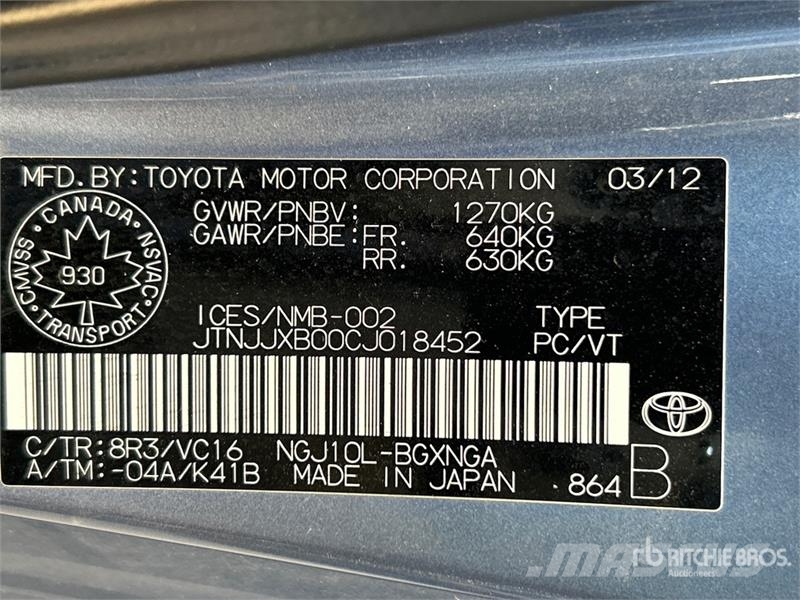  Scion iQ Automobile (Inoperable) Auto's
